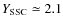 $Y_{\rm SSC} \simeq 2.1$