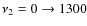 $\nu_2=0\rightarrow1300$