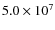 $5.0\times10^{7}$