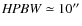 ${\it HPBW} \simeq 10''$