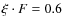 $\xi\cdot F=0.6$
