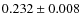$0.232\pm0.008$