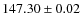$147.30\pm0.02$