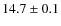 $14.7\pm0.1$