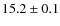$15.2\pm0.1$