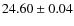 $24.60\pm0.04$