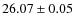 $26.07 \pm0.05$