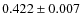 $0.422\pm0.007$