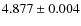 $4.877\pm0.004$