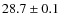 $28.7\pm0.1$