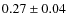 $0.27\pm0.04$