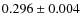 $0.296\pm0.004$