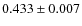 $0.433\pm0.007$