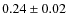 $0.24\pm0.02$