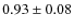 $0.93\pm0.08$