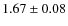 $1.67\pm0.08$