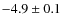 $-4.9\pm0.1$