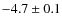 $-4.7\pm0.1$