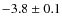 $-3.8\pm0.1$