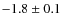 $-1.8\pm0.1$