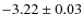 $-3.22\pm0.03$