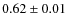 $0.62\pm0.01$