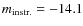 $m_{\rm instr.} = -14.1$