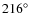 $216^\circ$