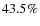 $43.5\%$