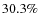 $30.3\%$