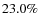 $23.0\%$