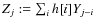 $Z_j := \sum_i h[i] Y_{j-i}$