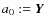 $a_0 := \vec{Y}$