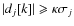 $\vert d_j[k]\vert \geqslant \kappa \sigma_j$