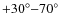 $+30^{\circ}{-}70^{\circ}$