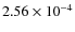 $2.56\times 10^{-4}$