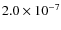 $2.0\times 10^{-7}$