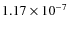 $1.17\times 10^{-7}$