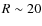 $R\sim 20$