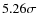 $5.26\sigma$