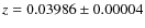 $z=0.03986\pm0.00004$