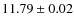 $11.79\pm0.02$