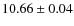 $10.66\pm0.04$