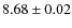 $8.68\pm0.02$