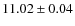 $11.02\pm0.04$