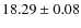 $18.29\pm0.08$