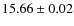 $15.66\pm0.02$