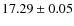 $17.29\pm0.05$