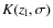 $K(z_{\rm l},\sigma)$