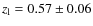 $ z_{\rm l}= 0.57 \pm 0.06$